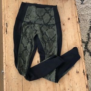 Lululemon full length snake skin leggings